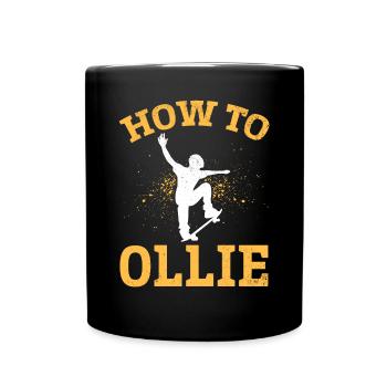 Skatepark Skateboarder - Skateboarding How To Olli - Full Colour Mug - black - Front