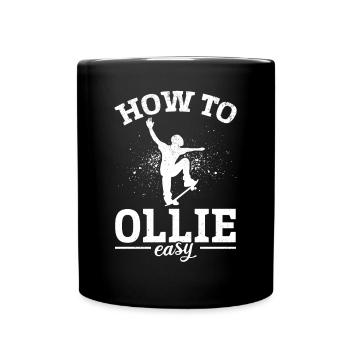 Skateboarding How To Ollie Easy - Skateboard Skate - Full Colour Mug - black - Front