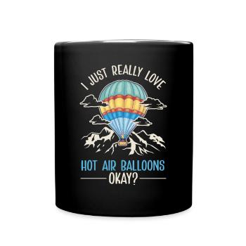Hot Air Balloon Gift Hot Air Balloon Ride - Full Colour Mug - black - Front