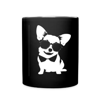 Funny Chihuahua wearing Sunglasses Chihuahuas - Full Colour Mug - black - Front