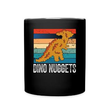 Dino Nuggets Vintage - Tasse einfarbig - Schwarz - Vorne