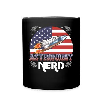 Astronomie-Nerd - Tasse einfarbig - Schwarz - Vorne