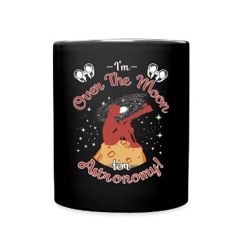 Je suis aux anges pour l’astronomie ! - Mug uni - noir - Devant