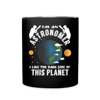 Astronome : J’aime le côté obscur de cette planète - Mug uni - noir - Devant