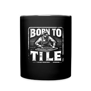 Tiler Flooring Job Tiler - Full Colour Mug - black - Front