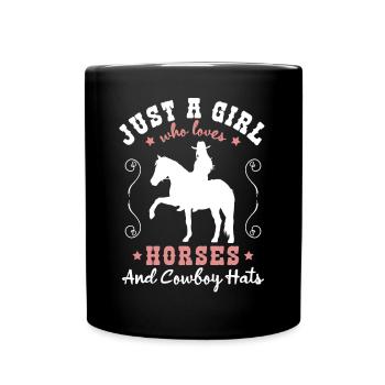 Pferdeliebe - Stilvoller Western-Charme - Tasse einfarbig - Schwarz - Vorne