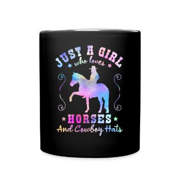 Pferdeliebe - Stilvoller Western-Charme - Tasse einfarbig - Schwarz - Vorne
