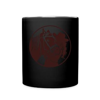 Tendre câlin de cheval - Amour pur - Mug uni - noir - Devant