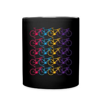 Fahrrad retro design - Tasse einfarbig - Schwarz - Vorne