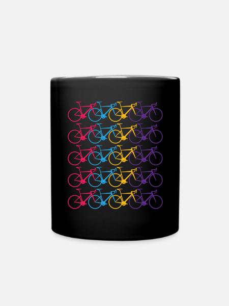 Fahrrad retro design - Tasse einfarbig - Schwarz