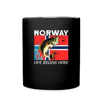 Norway Fishing Fishing Trip Norway Fishing Tour - Full Colour Mug - black - Front