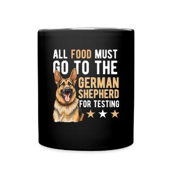 German Shepherd Dog Breed Pet All Food Must Go To - Full Colour Mug - black - Front