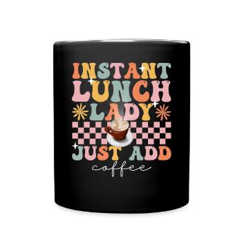 Groovy Cafeteria-Arbeiter - Tasse einfarbig - Schwarz - Vorne