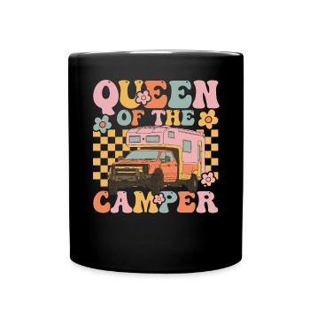 Groovy Camping Fille - Mug uni - noir - Devant