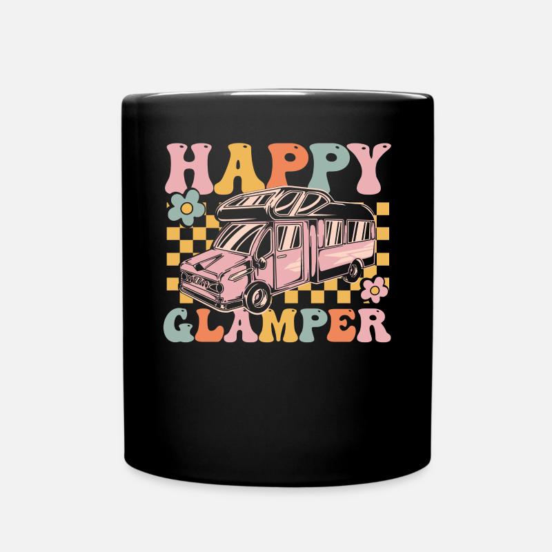 Groovy Glamping - Tasse einfarbig - Schwarz