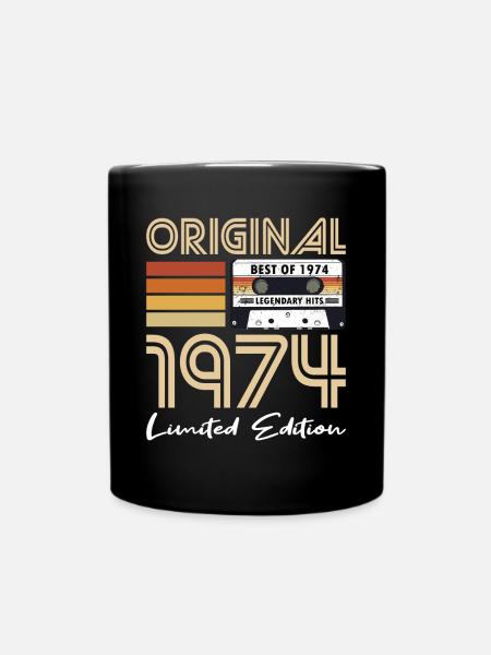 50. Geburtstag Jahrgang 1974 Original 1974 - Tasse einfarbig - Schwarz