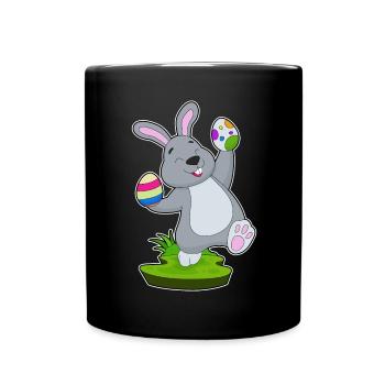 Oeufs de Pâques de Pâques lapin - Mug uni - noir - Devant