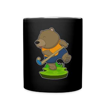 Hockey sur gazon Bear Stick - Mug uni - noir - Devant