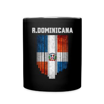 Flag of the Dominican Republic - Full Colour Mug - black - Front