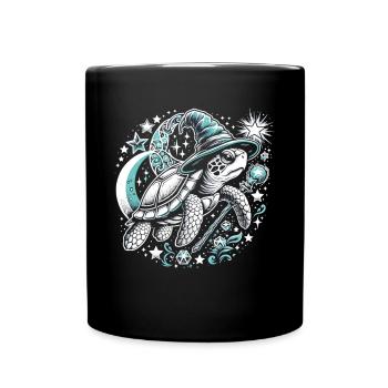 Mystic Turtle: Magic of the Night - Full Colour Mug - black - Front