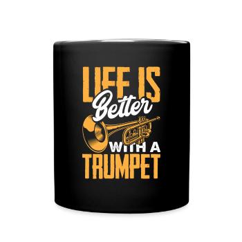 Trumpet Trumpeter Trumpet Player - Full Colour Mug - black - Front
