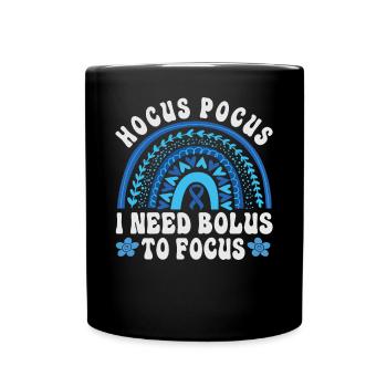 Hocus Pokus I Need Insulin To Focus - Diabetes - Tasse einfarbig - Schwarz - Vorne