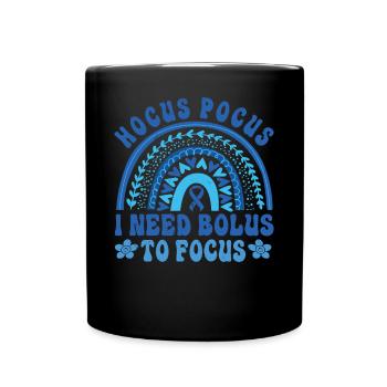 Hocus Pokus I Need Insulin To Focus - Diabetes - Tasse einfarbig - Schwarz - Vorne