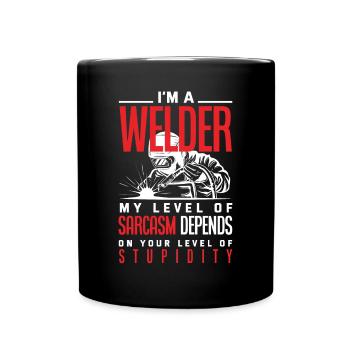Lustiges Schweißer Geschenk - Tasse einfarbig - Schwarz - Vorne
