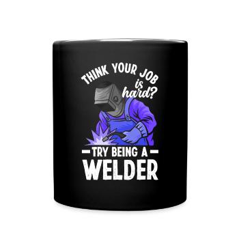 Funny Welder Gift - Full Colour Mug - black - Front