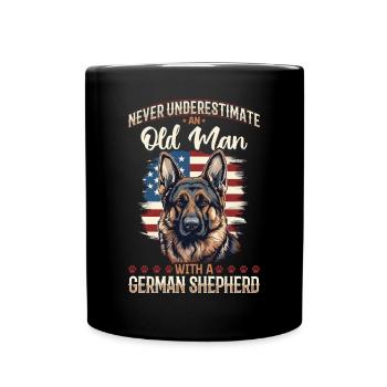 Chien de berger allemand de race animal de compagnie Ne sous-estimez jamais - Mug uni - noir - Devant