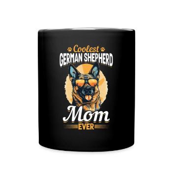 German Shepherd Dog Coolest German Shepherd Mom - Full Colour Mug - black - Front