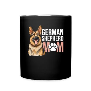 German Shepherd Dog Breed Pet German Shepherd Mom - Full Colour Mug - black - Front