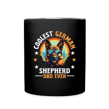 Dog Breed Coolest German Shepherd Dad Ever - Full Colour Mug - black - Front