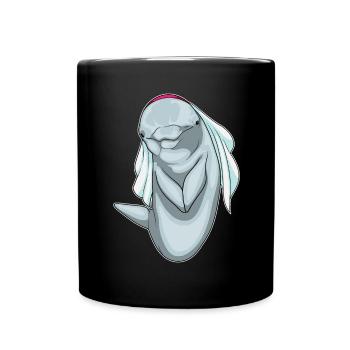 Delfin Braut Schleier Hochzeit - Tasse einfarbig - Schwarz - Vorne
