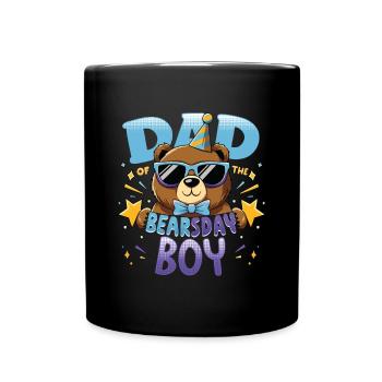 Bear Lover Bday Dad Celebrant Happy - Full Colour Mug - black - Front
