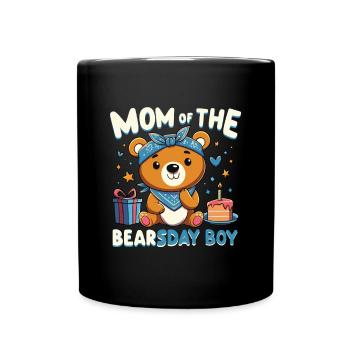 Bear Lover Bday Mom Celebrant Happy - Full Colour Mug - black - Front
