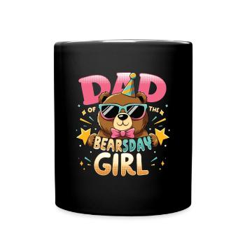 Bear Lover Bday Dad Celebrant Happy - Full Colour Mug - black - Front