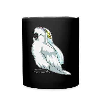 Papagei Braut Schleier Hochzeit - Tasse einfarbig - Schwarz - Vorne