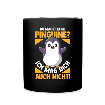 Pinguin - Tasse einfarbig - Schwarz - Vorne