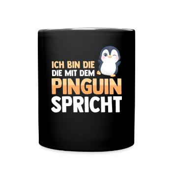 Pinguin - Tasse einfarbig - Schwarz - Vorne