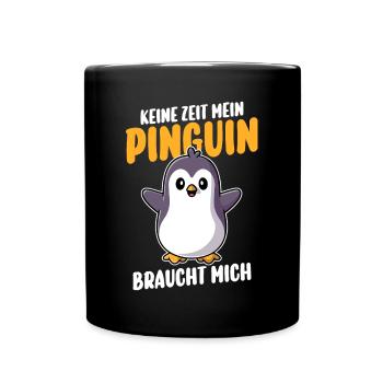 Pinguin - Tasse einfarbig - Schwarz - Vorne