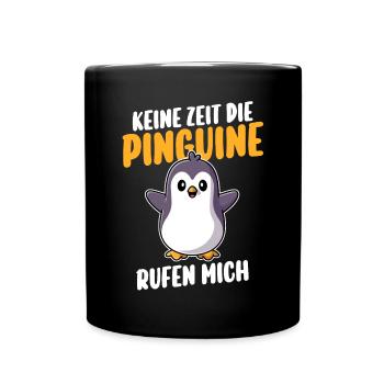 Pinguin - Tasse einfarbig - Schwarz - Vorne