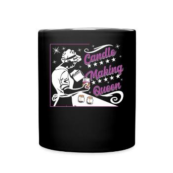 Königin der Kerzenherstellung - Tasse einfarbig - Schwarz - Vorne