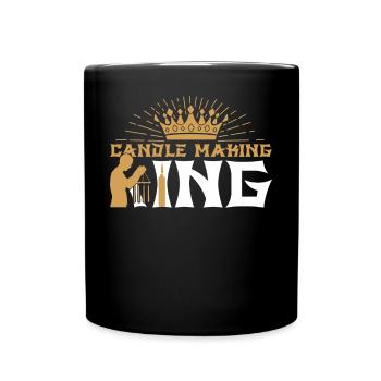 König der Kerzenherstellung - Tasse einfarbig - Schwarz - Vorne