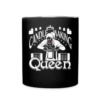 Reine de fabrication de bougies - Mug uni - noir - Devant