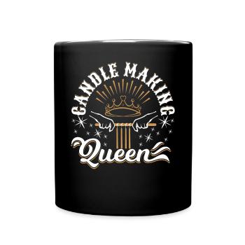 Reine de fabrication de bougies - Mug uni - noir - Devant