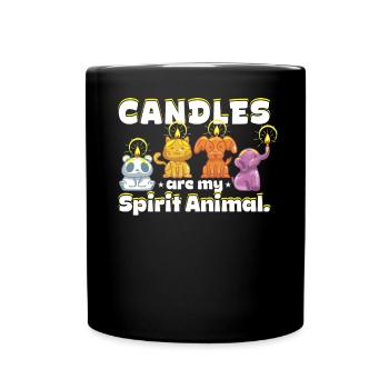 Les bougies sont mon animal spirituel. - Mug uni - noir - Devant