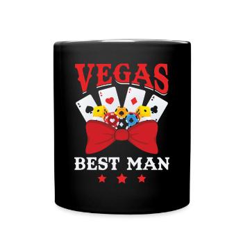 Stag Party Las Vegas Bachelor Party Groomsmen - Full Colour Mug - black - Front