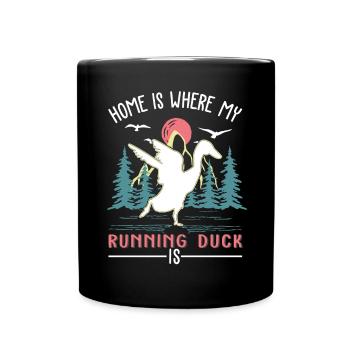 Home is where my runner ducks are - Full Colour Mug - black - Front