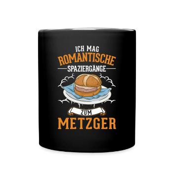Leberkas Leberkäse Fleischkäse - Tasse einfarbig - Schwarz - Vorne